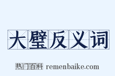 大璧反义词是什么意思的图片